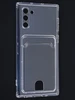Силиконовый чехол Cardhold для Samsung Galaxy Note 10 прозрачный (с вырезом для карт)