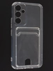 Силиконовый чехол Cardhold для Samsung Galaxy A54 прозрачный (с вырезом для карт)