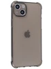 Силиконовый чехол Alfa clear strips для iPhone 14 Plus / 15 Plus прозрачный черный (защита камеры)