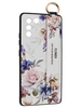 Силиконовый чехол Flower для Samsung Galaxy S10 Lite Цветущая роза (с ручкой) белый