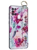 Силиконовый чехол Flower для Samsung Galaxy A21s Акварельные цветы (с ручкой)