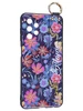 Силиконовый чехол Flower для Samsung Galaxy A13 4G Разноцветные ромашки (с ручкой)
