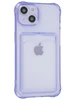 Силиконовый чехол Card Case для iPhone 14 сиреневый