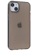 Силиконовый чехол Clear для iPhone 15 Plus прозрачный черный
