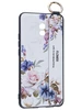 Силиконовый чехол Flower для Meizu M6 Note Цветущая роза (с ручкой) белый