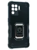 Пластиковый чехол Full protection для Oppo Reno 5 Lite черный с подставкой и магнитным держателем