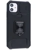 Силиконовый чехол Plastic slot для iPhone 11 черный с карманом под карту