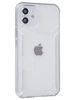 Силиконовый чехол Angular card для iPhone 12 прозрачный (вырез под карту)
