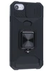 Силиконовый чехол Plastic slot для iPhone 7, 8, SE 2020, SE 2022 черный с карманом под карту