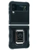 Пластиковый чехол Full protection для Samsung Galaxy Z Flip 3 5G черный с подставкой и магнитным держателем