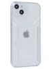 Силиконовый чехол Angular card для iPhone 15 Plus прозрачный (вырез под карту)
