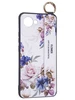 Силиконовый чехол Flower для Realme C30 / Narzo 50i Prime Цветущая роза (с ручкой) белый