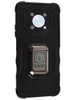 Пластиковый чехол Full protection для Huawei Nova Y90 черный с подставкой и магнитным держателем