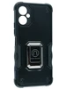 Пластиковый чехол Full protection для Tecno Spark 9 Pro черный с подставкой и магнитным держателем