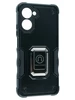Пластиковый чехол Full protection для Realme 10 Pro черный с подставкой и магнитным держателем