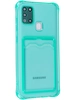 Силиконовый чехол Card Case для Samsung Galaxy A21s бирюзовый