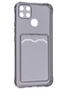 Силиконовый чехол Card Case для Realme C25 прозрачный черный