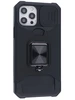 Силиконовый чехол Plastic slot для iPhone 12, 12 Pro черный с карманом под карту