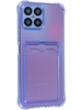 Силиконовый чехол Card Case для Huawei Honor X8 4G сиреневый