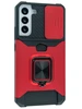 Силиконовый чехол Plastic slot для Samsung Galaxy S22 Plus красный с карманом под карту