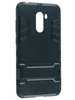 Пластиковый чехол Stand case для Xiaomi Pocophone F1 черный с подставкой