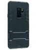 Пластиковый чехол Stand case для Samsung Galaxy S9+ G965 черный с подставкой