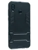 Пластиковый чехол Stand case для Huawei Honor Play черный с подставкой