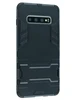 Пластиковый чехол Stand case для Samsung Galaxy S10+ G975 черный с подставкой
