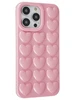 Силиконовый чехол Colored hearts для iPhone 14 Pro Max Розовый