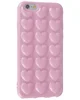 Силиконовый чехол Colored hearts для iPhone 6, 6S Розовый
