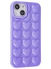 Силиконовый чехол Colored hearts для iPhone 14 Сиреневый