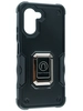 Пластиковый чехол Full protection для Realme C33 черный с подставкой и магнитным держателем