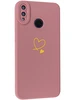 Силиконовый чехол Picture для Huawei Honor 8X Сердце розовый