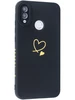 Силиконовый чехол Picture для Huawei Honor 10 Lite Сердце черный