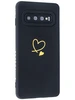 Силиконовый чехол Picture для Samsung Galaxy S10 G973 Сердце черный