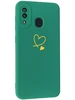 Силиконовый чехол Picture для Samsung Galaxy A30 / A20 Сердце зеленый