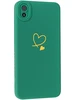 Силиконовый чехол Picture для Xiaomi Redmi 7A Сердце зеленый