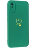Силиконовый чехол Picture для Xiaomi Redmi 9A Сердце зеленый