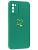 Силиконовый чехол Picture для Samsung Galaxy A02s Сердце зеленый