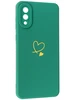 Силиконовый чехол Picture для Samsung Galaxy A02 Сердце зеленый