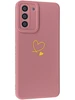 Силиконовый чехол Picture для Samsung Galaxy S21 Plus 5G Сердце розовый