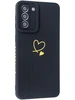 Силиконовый чехол Picture для Samsung Galaxy S21 Plus 5G Сердце черный