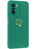 Силиконовый чехол Picture для Xiaomi Poco F3 / Mi 11i Сердце зеленый