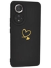 Силиконовый чехол Picture для Huawei Honor 50 Сердце черный