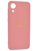 Силиконовый чехол Picture для Samsung Galaxy A03 Core Сердце розовый