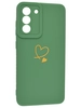 Силиконовый чехол Picture для Samsung Galaxy S21 FE Сердце зеленый