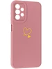Силиконовый чехол Picture для Samsung Galaxy A13 4G Сердце розовый