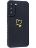 Силиконовый чехол Picture для Samsung Galaxy S22 Plus 5G Сердце черный