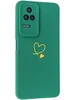 Силиконовый чехол Picture для Xiaomi Poco F4 Сердце зеленый