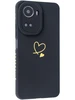 Силиконовый чехол Picture для Huawei Nova 10 SE Сердце черный